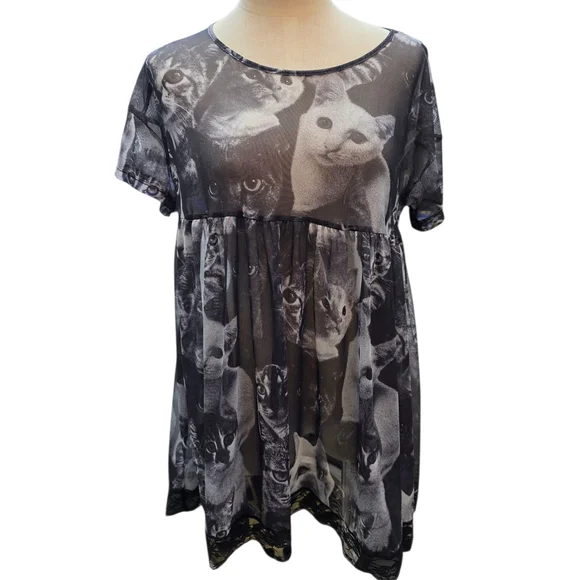 SHEIN* Cat Print Dress - Picture 3 of 4